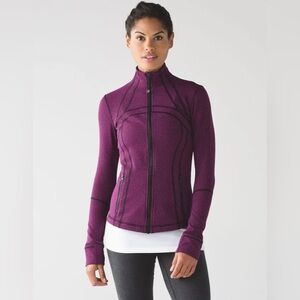 Lululemon Define Jacket - Teeny Tooth Deep Fuschia Black (Size 6)
